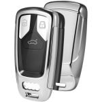 Husa Cheie Audi A4 SmartKey TPU+PC Silver AutoProtect KeyCars
