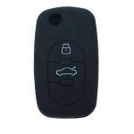 Husa Cheie Audi A6 3 Butoane Silicon Neagra Model Vechi AutoProtect KeyCars