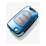 Husa Cheie Auto KIA TPU+PC Albastra Cheie Briceag AutoProtect KeyCars