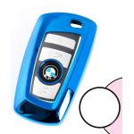 Husa Cheie Smartkey BMW 3/4 Butoane Albastra TPU+PC BMW Seria F AutoProtect KeyCars