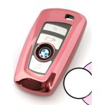 Husa Cheie Smartkey BMW 3/4 Butoane ROZ TPU+PC BMW Seria F AutoProtect KeyCars