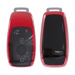 Husa Cheie Smartkey Mercedes Benz 3 Butoane ROSIE TPU+PC Model Nou AutoProtect KeyCars