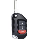 Carcasa Cheie Briceag Jeep Wrangler, Gladiator, 2018-2023, 2 + 1 Butoane, Compatibila AutoProtect KeyCars