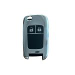 Husa Cheie Briceag Opel Astra J, Insignia, 2 Butoane, Gri cu butoane negre AutoProtect KeyCars