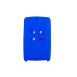 Husa Cheie Silicon, Renault Megane, Kadjar, Captur, Clio, 4 Butoane , Smartkey, Albastra cu dunga rosie AutoProtect KeyCars