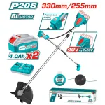 TOTAL - MOTOCOASA SI TRIMMER 40V- LI-ION (INCLUDE ACUMULATOR SI INCARCATOR) RESIGILAT PowerTool TopQuality