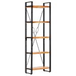 Bibliotecă cu 5 rafturi, 60 x 30 x 180 cm, lemn masiv de acacia GartenMobel Dekor