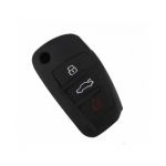 Husa Cheie Audi A6 3 Butoane Silicon Neagra AutoProtect KeyCars