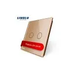 Panou intrerupator dublu cu touch Livolo din sticla SmartElectro IntelligentHouse