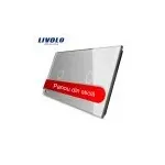 Panou intrerupator simplu+simplu cu touch Livolo din sticla SmartElectro IntelligentHouse
