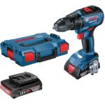 Bosch GSR 18V-50 Masina de gaurit si insurubat cu acumulator, 18V + 2 x Acumulatori GBA 18V 2.0Ah + Incarcator GAL 18V-20 Professional + L-Case ProAdvanced PowerfulTools