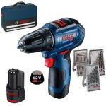 Bosch GSR 12V-30 Masina de gaurit si insurubat brushless cu 2 acumulatori Li-Ion, 2Ah, 30Nm + Accesorii ProAdvanced PowerfulTools