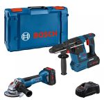Bosch Kit 2 Scule GBH 18 V-26 Ciocan rotopercutor 2J + GWS 18 V-10 P Polizor unghiular 125mm + 2 Acumulatori Li-Ion 5.5Ah + Incarcator GAL 1880 CV + XL-Boxx ProAdvanced PowerfulTools