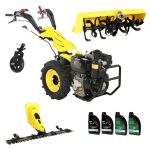 ProGARDEN Pachet Campo U12E Motocultor 12CP +  BC120M Bara cosire 120cm + Roata sustinere + FT90 Freza tractata 90cm + 4L Ulei ProAdvanced PowerfulTools