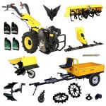 ProGARDEN Pachet Campo U12E Motocultor 12CP + RM500C Remorca 500Kg + BC120M Bara cosire + 3xPlug + FT90 Freza tractata + 2xRoti metalice RM47 + 2xCuple + 4L Ulei ProAdvanced PowerfulTools