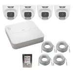 Sistem supraveghere IP Uniview, 4 camere 4MP, Wise-ISP, ColorHunter, lentila 2.8mm, WL 30m, Microfon, NVR 4K, 4 canale 8MP + 4 porturi PoE, HDD 1TB SafetyGuard Surveillance
