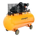 Stager Air 60C370 compresor aer, 370L, 10bar, 600L/min, trifazat, angrenare curea ProAdvanced PowerfulTools