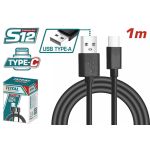 TOTAL - CABLU USB TIP A LA TIP C, 1M PowerTool TopQuality
