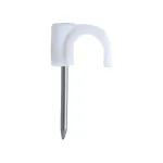 Clema cu cui pentru fixare cablu RB-5, alb (500 buc.) - CELO 15PLG SafetyGuard Surveillance