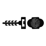 Diblu fixare colier  6x30, cap mare negru in cutie plastic InsertFIX (125 buc.) - CELO 946EXPIFB SafetyGuard Surveillance