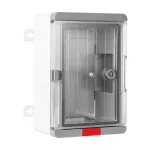 Cutie distributie IP67 din ABS gri, usa transparenta, placa metalica, 200x300x130 mm PS203013 SafetyGuard Surveillance