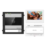 Kit videointerfon 2 fire pentru 1 familie, monitor 7 inch, Alarma, IK08, Card 32GB - Hikvision DS-KIS704EY-SS SafetyGuard Surveillance