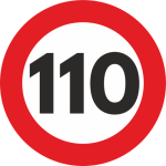 Autocolant Sticker "Limita Viteza" Reflectorizant - 110km/h FAVLine Selection