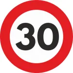 Autocolant Sticker "Limita Viteza" Reflectorizant - 30km/h FAVLine Selection