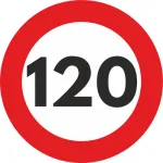 Autocolant Sticker "Limita Viteza" Reflectorizant - 120km/h FAVLine Selection