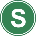 Eticheta, Autocolant Litera S, Autocolant Camion Litera S, Diamentru 22 cm FAVLine Selection