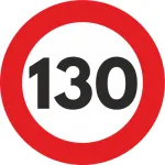 Autocolant Sticker "Limita Viteza" Reflectorizant - 130km/h FAVLine Selection