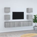 Set comode TV, 7 piese, gri sonoma, lemn compozit GartenMobel Dekor