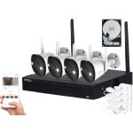 Kit supraveghere video complet, Wireless, 4 camere Imou Full Color, LED 30 m, Microfon si difuzor, Sirena, NVR, HDD 1TB SafetyGuard Surveillance