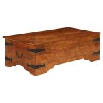 Masă de cafea lemn masiv acaciacu finisaj tip miere 110x55x35cm GartenMobel Dekor