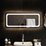 Oglindă de baie cu LED, 90x40 cm GartenMobel Dekor