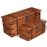 Set cufere de depozitare, 2 buc., lemn masiv GartenMobel Dekor