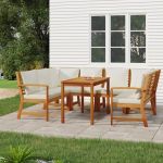Set mobilier de grădină cu perne, 7 piese, lemn masiv de acacia GartenMobel Dekor