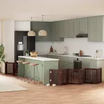 Poartă câini pliabilă cu ușă 12 panouri maro 600 cm, lemn plop GartenMobel Dekor