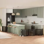 Poartă câini pliabilă cu ușă 12 panouri negru 600 cm, lemn plop GartenMobel Dekor