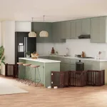 Poartă câini pliabilă cu ușă 15 panouri maro 750 cm, lemn plop GartenMobel Dekor