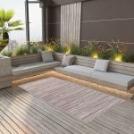 Covor de exterior, ARAKIL gri taupe, 140x200 cm, PP GartenMobel Dekor