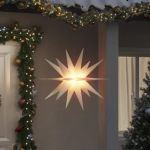 Lumini de Crăciun cu LED-uri 3 buc. alb 100 cm pliabil GartenMobel Dekor