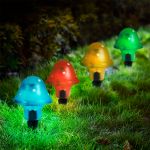 Lampă solară pentru grădină cu LED - model ciupercă, 11 cm Best CarHome