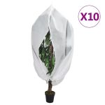 Huse de plante din fleece cu fermoar 10 buc. 70 g/m² 1,2x1,8 m GartenMobel Dekor