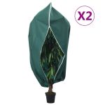 Huse de plante din fleece cu fermoar 2 buc. 70 g/m² 3,14x2,5 m GartenMobel Dekor