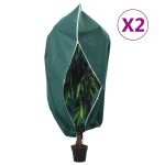 Huse de plante din fleece cu fermoar 2 buc. 70 g/m² 3,93x3,5 m GartenMobel Dekor