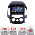 Navigatie HHyundai I30 2009-2012 clima manuala F-i30ac Octa Core cu Android Radio Bluetooth Internet GPS WIFI DSP 8+128 CarStore Technology