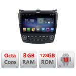 Navigatie Honda Accord 2004-2008 F-accord Octa Core cu Android Radio Bluetooth Internet GPS WIFI DSP 8+128GB 4G CarStore Technology