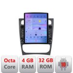 Navigatie Mercedes C W203 2001-2007 ecran tip TESLA 9.7" cu Android Radio Bluetooth Internet GPS WIFI 4+32GB DSP CarStore Technology