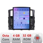Navigatie Mitsubishi Pajero G-452 ecran tip TESLA 9.7" cu Android Radio Bluetooth Internet GPS WIFI 4+32GB DSP 4G Octa CarStore Technology